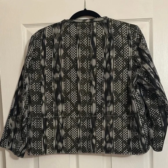 Piazza Sempione Black and Gray Patterned Blazer sz 10 - Picture 10 of 10